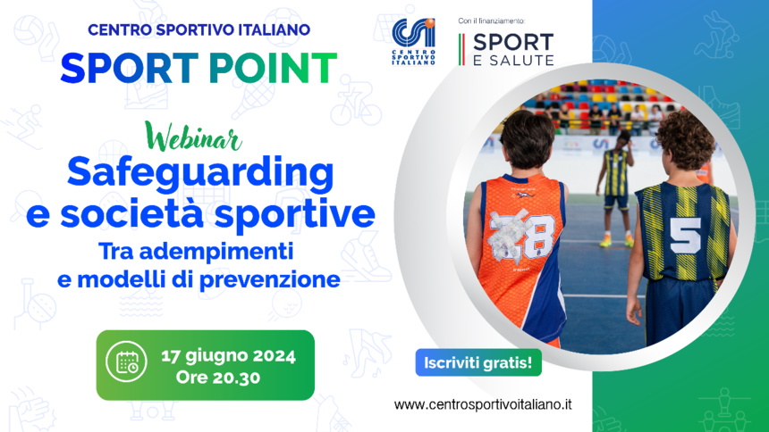 Webinar: Safeguarding e società sportive - Tra adempimenti e modelli di prevenzione
