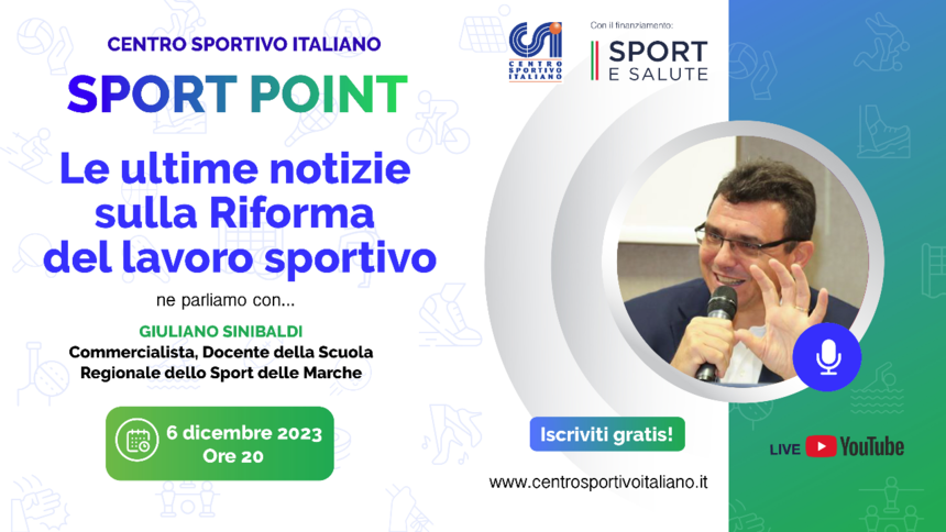Webinar: le ultime notizie sulla Riforma del lavoro sportivo